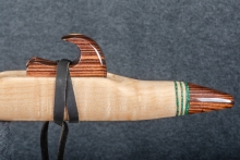 Curly Silver Maple Native American Flute, Minor, Mid F#-4, #Q1H (8)